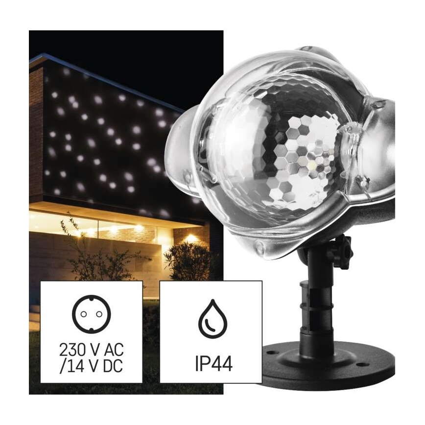Proyector LED de Navidad para exteriores LED/4W/230V IP44 blanco