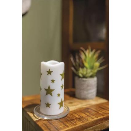 Proyector LED decorativo LED/3xAAA estrellas blanco cálido