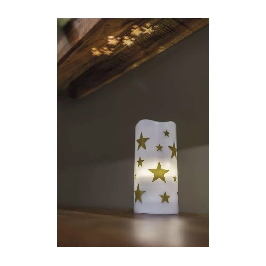 Proyector LED decorativo LED/3xAAA estrellas blanco cálido