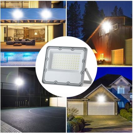 Proyector LED exterior 100W/230V 4500K IP65 gris