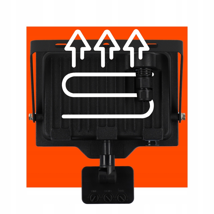 Proyector LED exterior con sensor LED/50W/230V 4500K IP65 negro