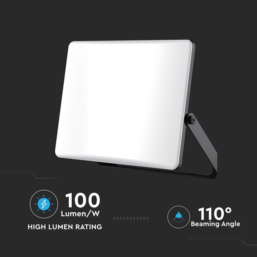 Proyector LED LED/100W/230V 3000/4000/6500K IP65 negro