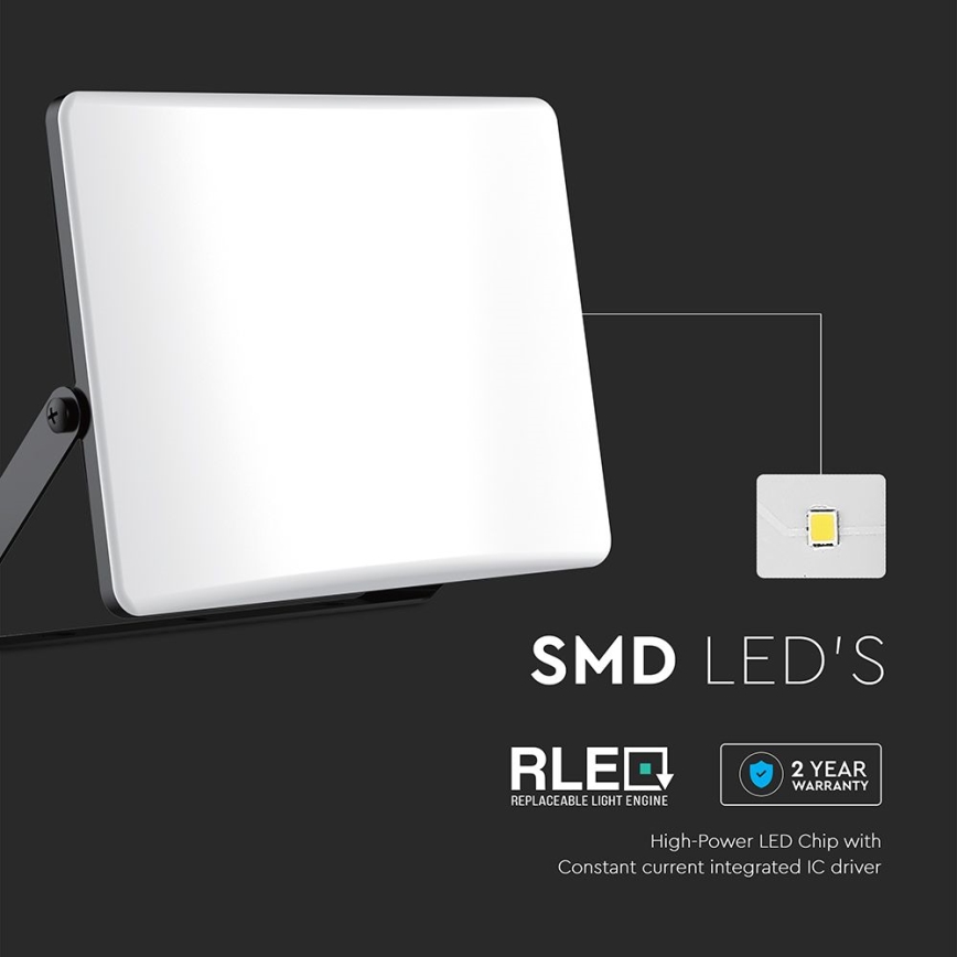 Proyector LED LED/100W/230V 3000/4000/6500K IP65 negro