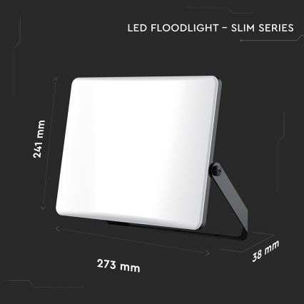 Proyector LED LED/100W/230V 3000/4000/6500K IP65 negro