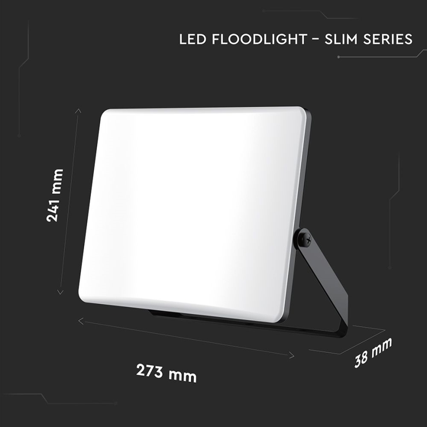 Proyector LED LED/100W/230V 3000/4000/6500K IP65 negro