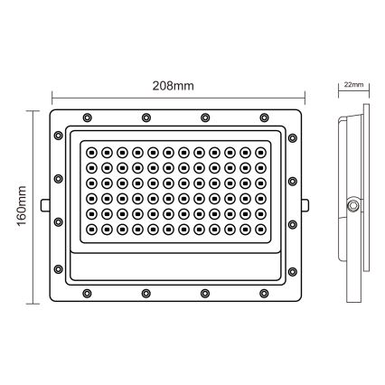 Proyector LED para exterior LED/100W/230V 5000K IP65 gris