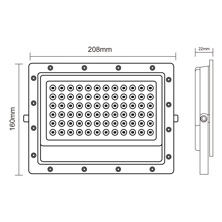 Proyector LED para exterior LED/100W/230V 5000K IP65 gris