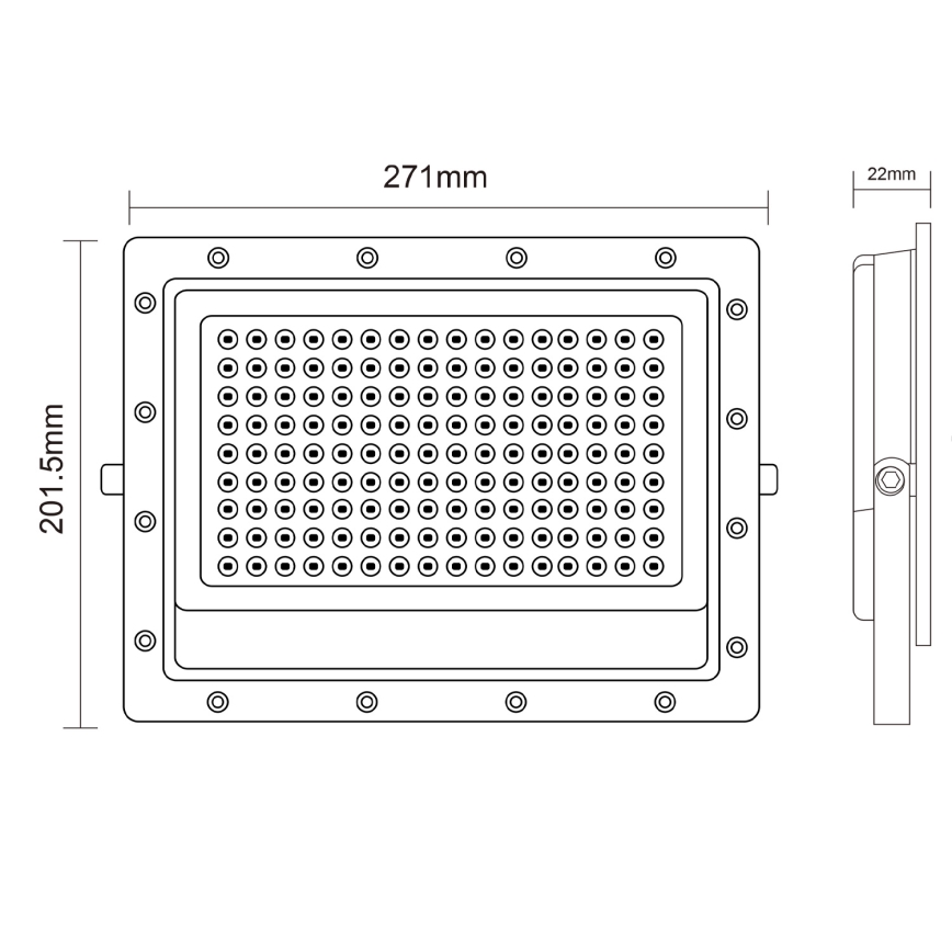 Proyector LED para exterior LED/150W/230V 5000K IP65 gris
