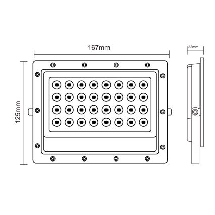 Proyector LED para exterior LED/50W/230V 5000K IP65 gris