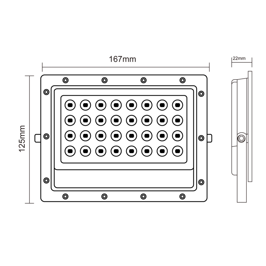 Proyector LED para exterior LED/50W/230V 5000K IP65 gris
