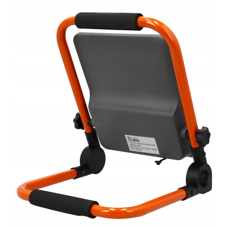 Proyector LED recargable con trípode LED/50W/3,2V 4500K 5000 mAh IP65 naranja