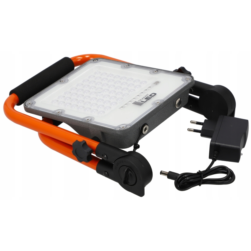 Proyector LED recargable con trípode LED/50W/3,2V 4500K 5000 mAh IP65 naranja