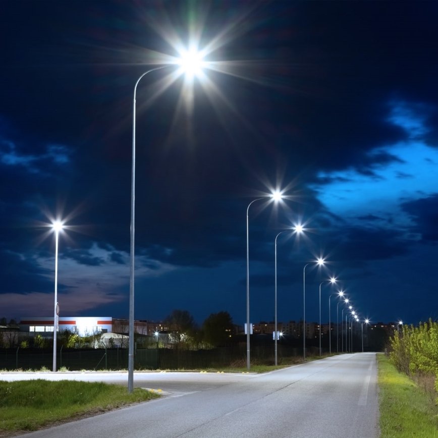 Proyector LED regulable con sensor crepuscular y paneles solares LED/200W/20000 mAh 6500K IP65 gris