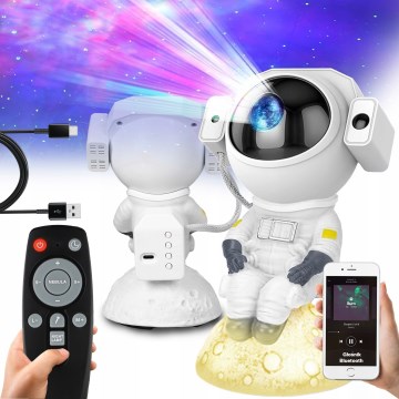 Proyector LED RGB 3 en 1 LED/5W/5V 3000/4000/6000K astronauta + mando a distancia