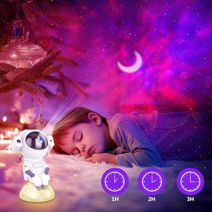 Proyector LED RGB 3 en 1 LED/5W/5V 3000/4000/6000K astronauta + mando a distancia