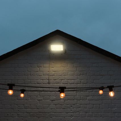Proyector LED RGBW regulable LED/50W/230V IP65 gris + control remoto