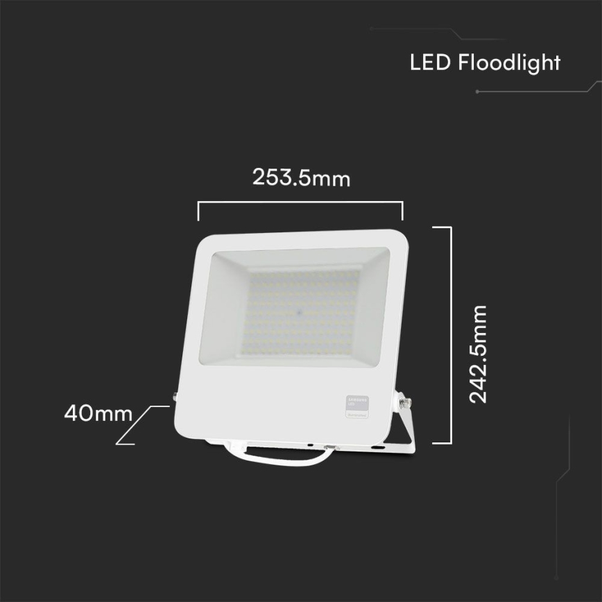 Proyector LED SAMSUNG CHIP LED/100W/230V 6400K IP65 blanco