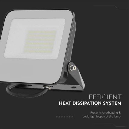 Proyector LED SAMSUNG CHIP LED/50W/230V 4000K IP65 negro