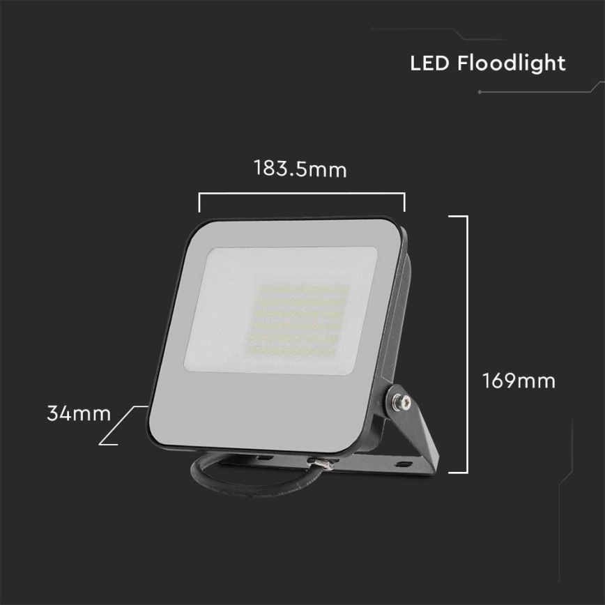 Proyector LED SAMSUNG CHIP LED/50W/230V 4000K IP65 negro