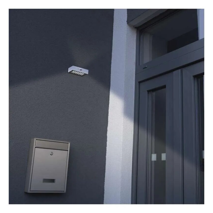 Proyector LED solar con sensor de movimiento LED/3,7V 1200mAh 4000K IP65 blanco