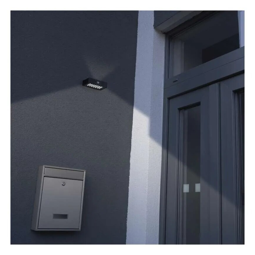 Proyector LED solar con sensor de movimiento LED/3,7V 1200mAh 4000K IP65 negro