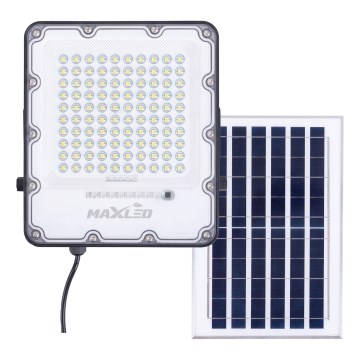 Proyector LED solar de exterior regulable LED/50W/3,2V 4500K IP65 negro + control remoto