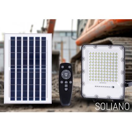 Proyector LED solar de exterior regulable LED/50W/3,2V 4500K IP65 negro + control remoto