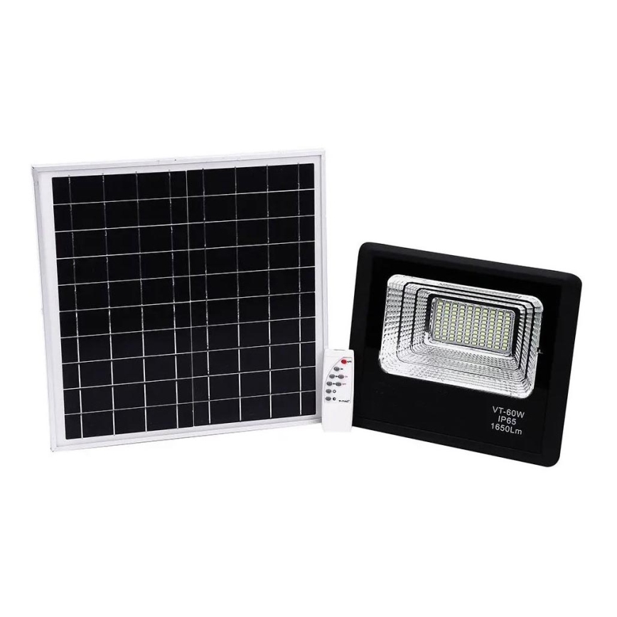 Proyector LED solar regulable LED/20W/6,4V 4000K IP65 10000 mAh + control remoto