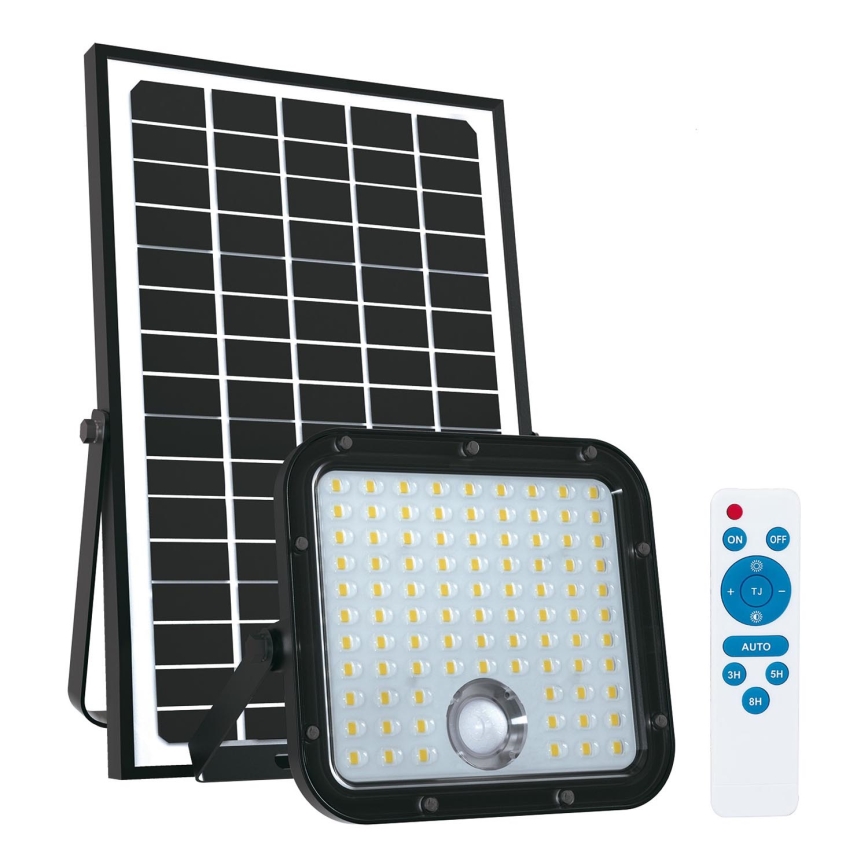 Proyector solar de exterior con sensor LED/30W/6,4V 4000K IP65 6000 mAh + control remoto