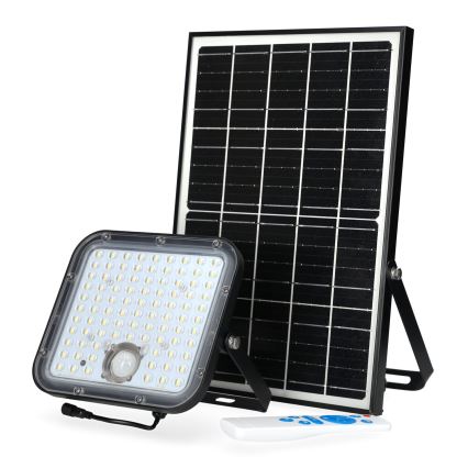 Proyector solar de exterior con sensor LED/30W/6,4V 4000K IP65 6000 mAh + control remoto
