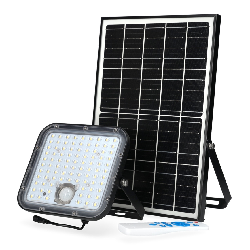 Proyector solar de exterior con sensor LED/30W/6,4V 4000K IP65 6000 mAh + control remoto
