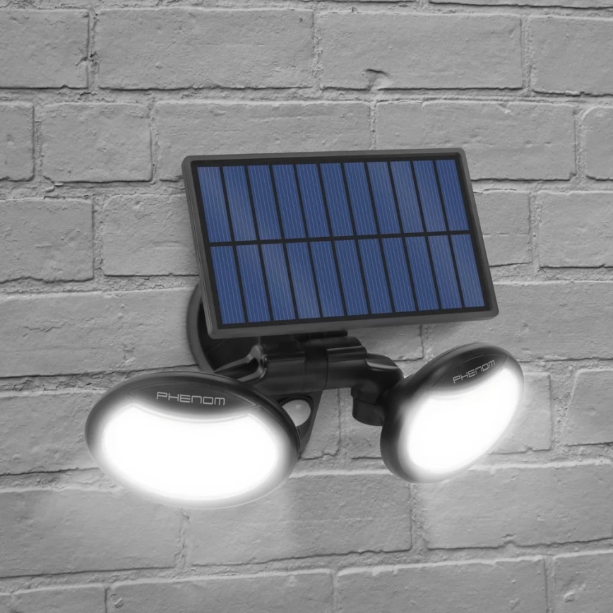 Proyector solar LED con sensor 2xLED/4W/5V IP65 2000 mAh