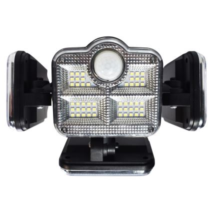 Proyector solar LED con sensor de movimiento y crepuscular LED/30W/3,7V 2400 mAh IP47 + control remoto