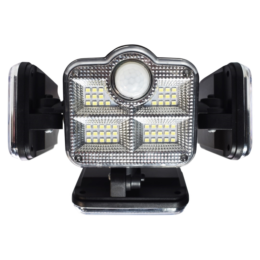 Proyector solar LED con sensor de movimiento y crepuscular LED/30W/3,7V 2400 mAh IP47 + control remoto