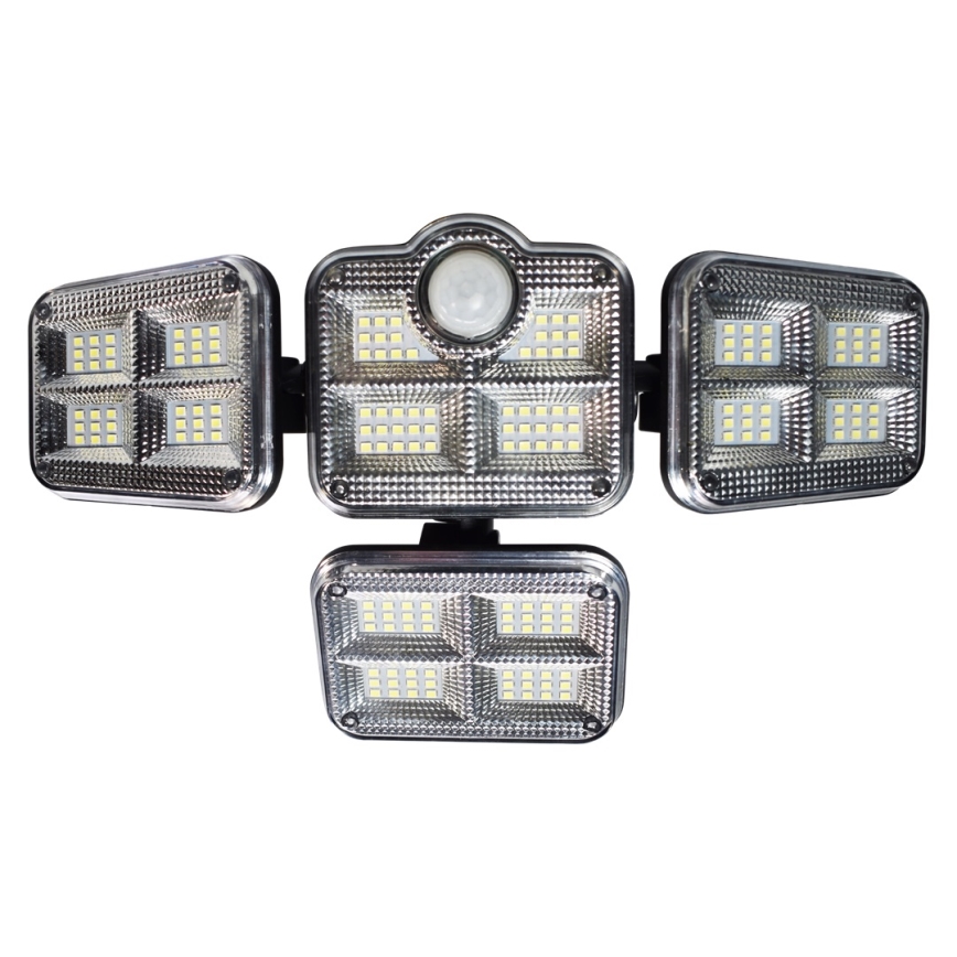 Proyector solar LED con sensor de movimiento y crepuscular LED/30W/3,7V 2400 mAh IP47 + control remoto