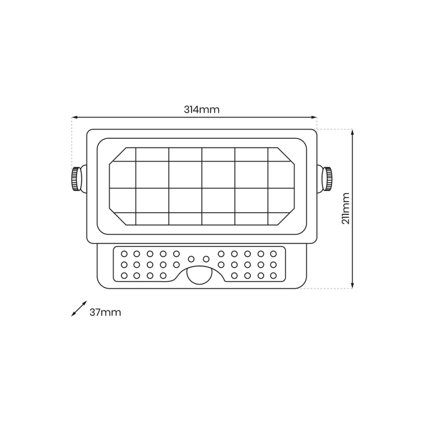 Proyector solar LED con sensor EPAD LED/10W/3000 mAh 7,4V 4000K IP65