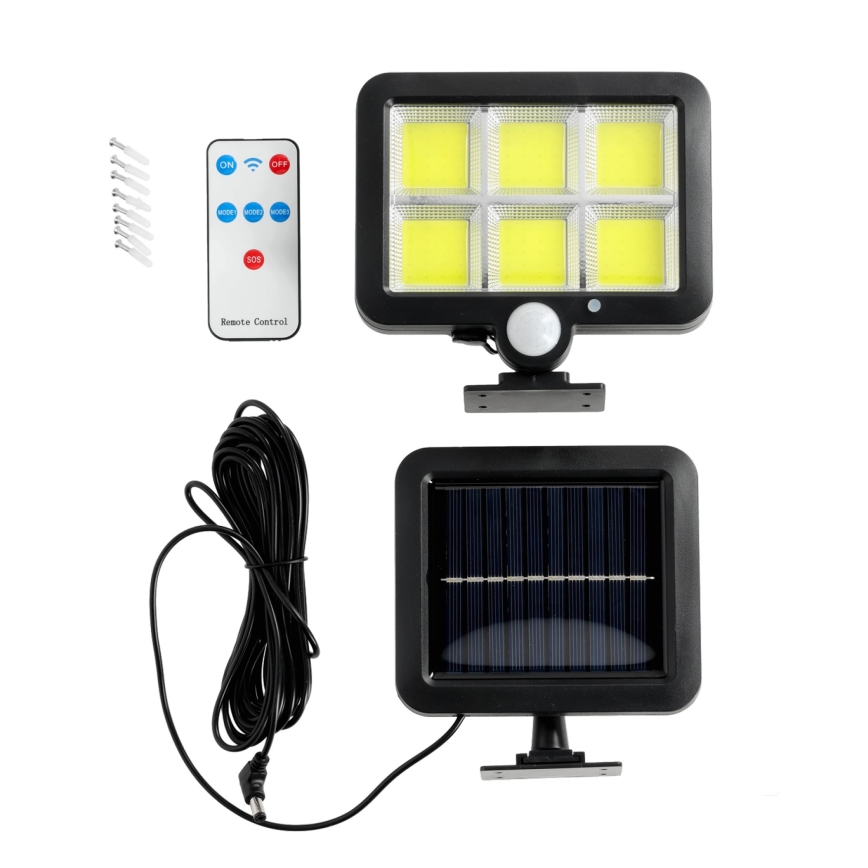 Proyector solar LED con sensor LED/1,5W/3,7V 6000K IP44 1200 mAh