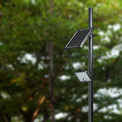 Proyector solar LED con sensor LED/30W/6,4V 6400K 6000 mAh + control remoto