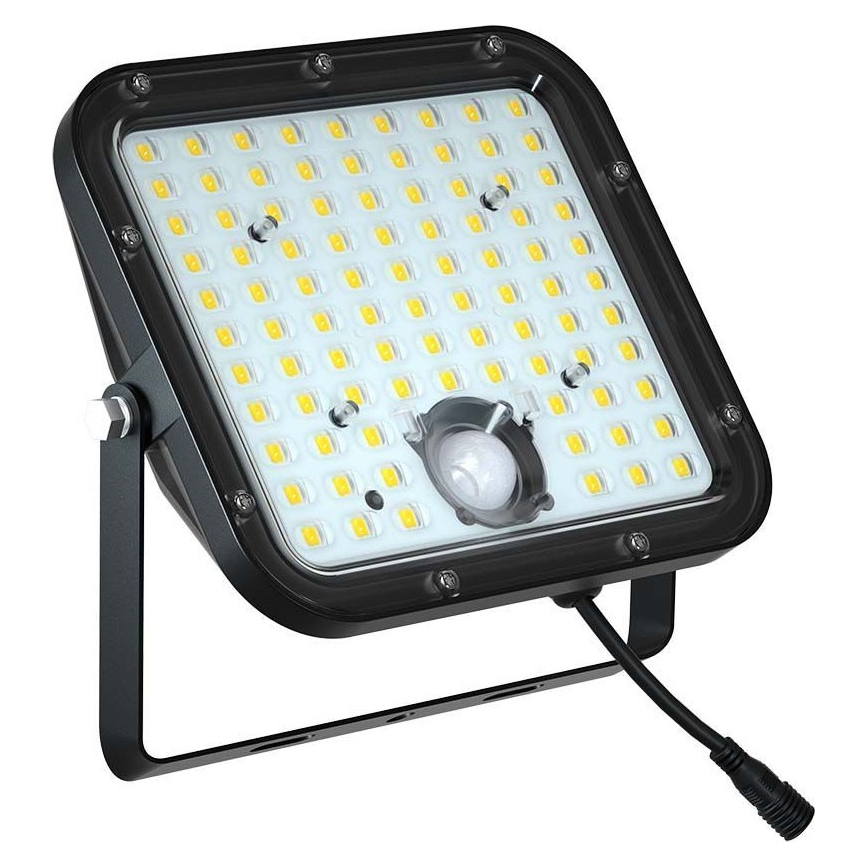 Proyector solar LED con sensor LED/30W/6,4V 6400K 6000 mAh + control remoto