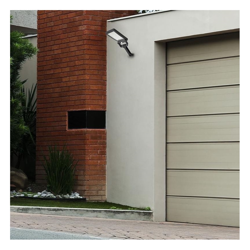 Proyector solar LED con sensor LED/5W/3,7V 4000K 1500 mAh IP54 negro