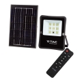 Proyector solar LED de exterior LED/6W/3,2V 4000K IP65 5000 mAh + mando a distancia