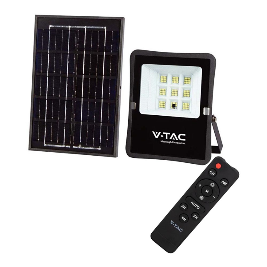 Proyector solar LED de exterior LED/6W/3,2V 4000K IP65 5000 mAh + mando a distancia
