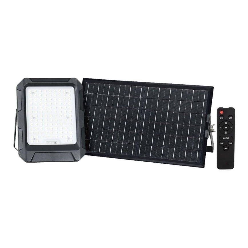 Proyector solar LED LED/15W/3,7V IP65 4000K 12000 mAh negro + control remoto