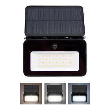 Proyector solar LED regulable con sensor de movimiento y crepúsculo LED/6W/3,7V 2200 mAh 3000/4000/6500K IP65