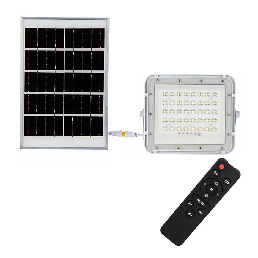 Proyector solar LED regulable de exterior LED/6W/3,2V IP65 6400K 5000 mAh blanco + mando a distancia