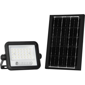 Proyector solar LED regulable LED/50W/3,2V 2000-8000K IP65 3800 mAh negro + mando a distancia
