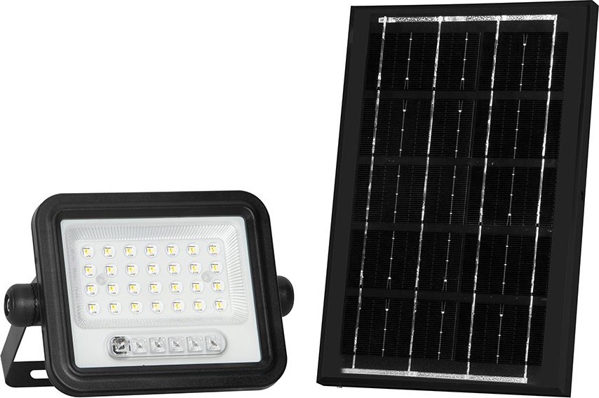 Proyector solar LED regulable LED/50W/3,2V 2000-8000K IP65 3800 mAh negro + mando a distancia