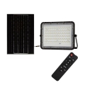 Proyector solar LED regulable para exteriores LED/15W/3,2V IP65 4000K 12000 mAh negro + mando a distancia