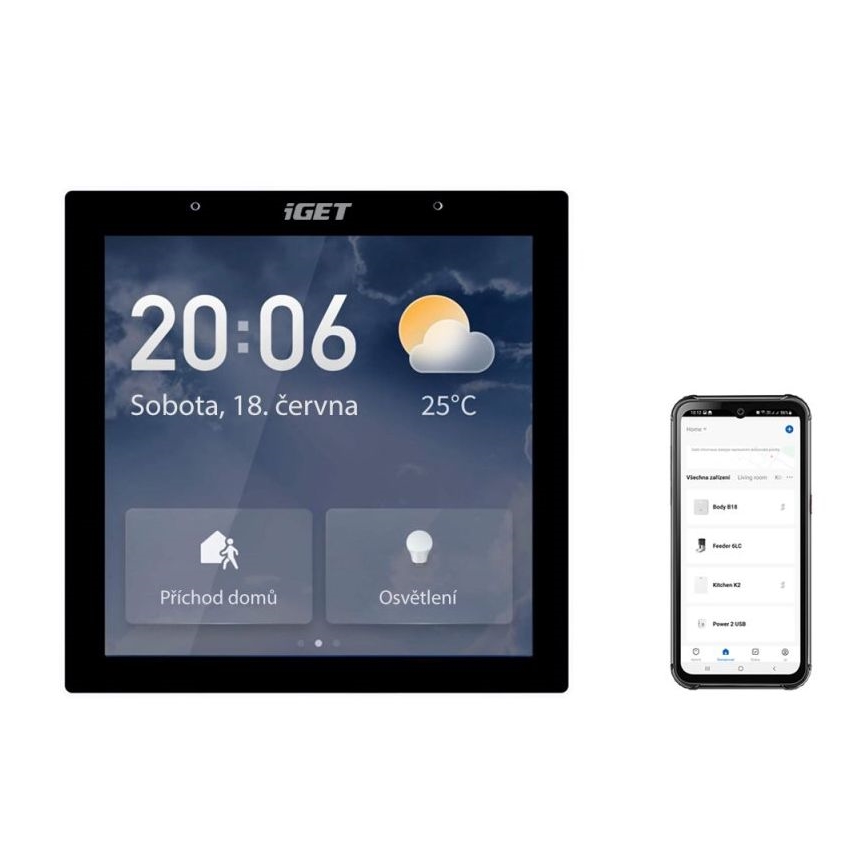 Puerta de enlace inteligente con pantalla táctil GW6 Wi-Fi Zigbee Bluetooth