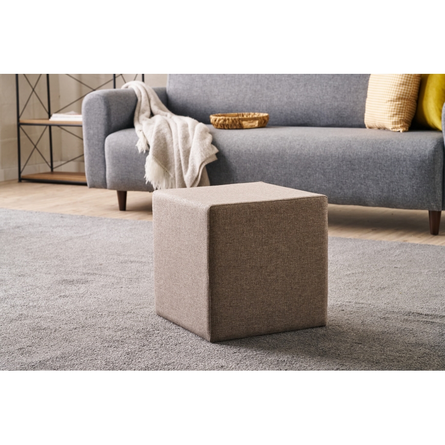 Puf CUBI 40 x 40 cm marrón